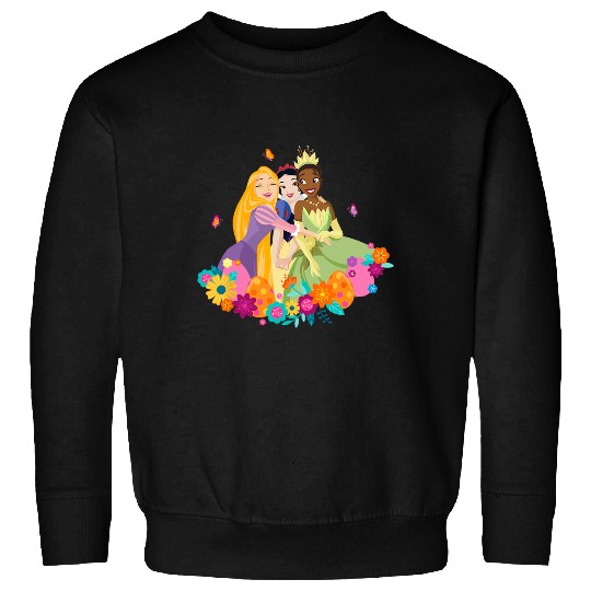 Disney Princess Rapunzel Snow White Tiana Spring Easter Eggs Sweatshirts