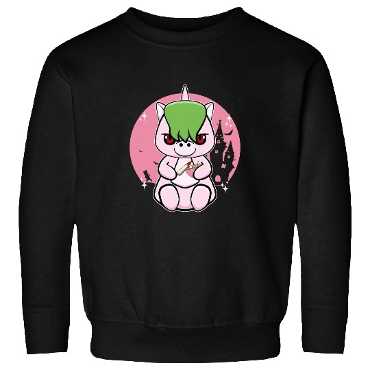 Unicorns With knifes Pastel Goth Sweatshirts