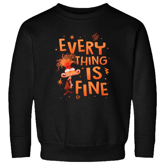 Disney Pixar Inside Out 2 Everything Is Fine Anxiety Logo Sweatshirts