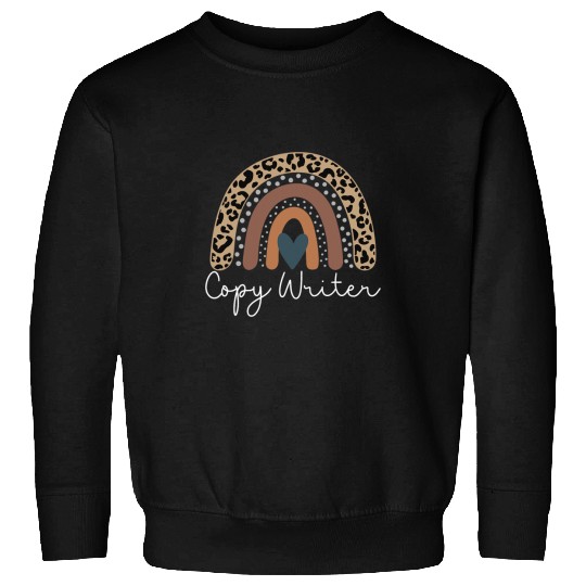 Cute Design Leopard Boho Rainbow for Copy Writer Squad Sweatshirts
