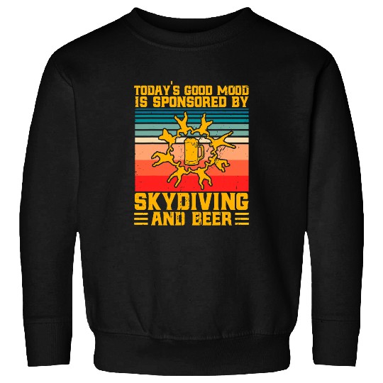 Bee Beekeeping Skydiving Good Mood Sponsored By Skydiving And Beer vintages Beekeeper Sweatshirts