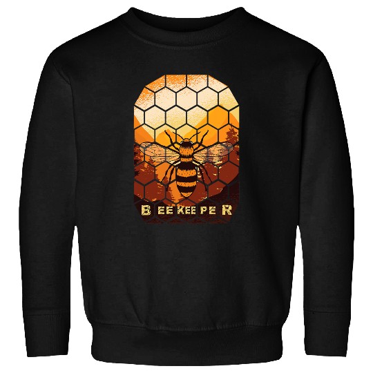 Bee Beekeeping on Honeycomb Honey Bee Beekeeper 201 Beekeeper Sweatshirts