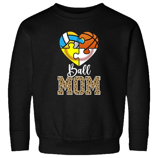 Baseball Gift Mom Funny Volleyball Baseball Softball Basketball Ball Funny Sweatshirts