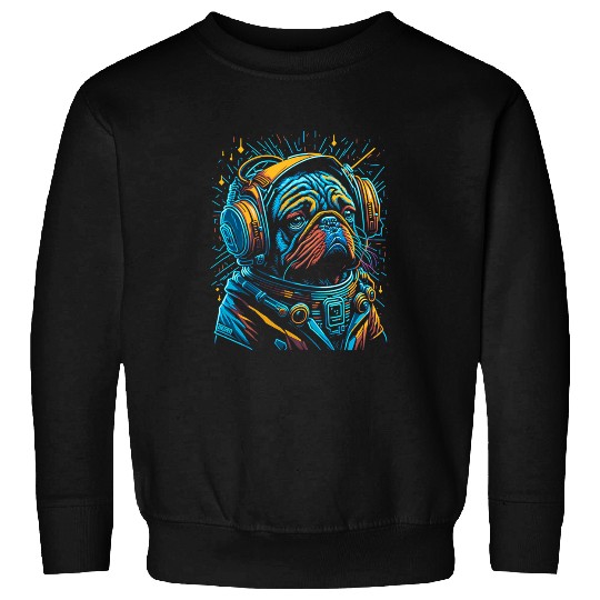 Astronauts Galactic Pugstronaut Adorable Space Pug Adventure Graphic Sweatshirts