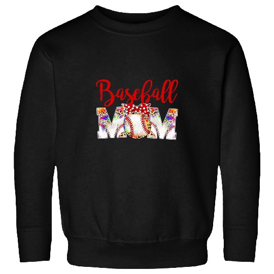 Baseball Gift Softball Mom Baseball Mom Life Game Day Leopard Mothers Day Sweatshirts