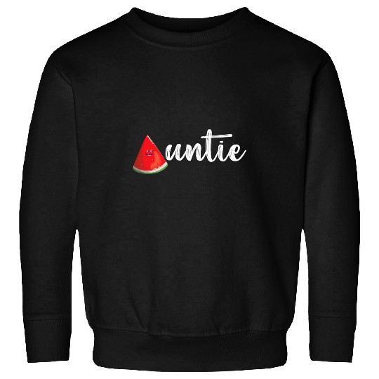 Auntie Funny Summer Fruit Watermelon Lover Fruit Slice Sweatshirts