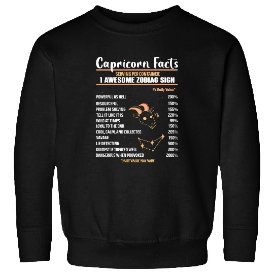 Capricorn Facts Birthday Zodiac Sign 2 Sweatshirts
