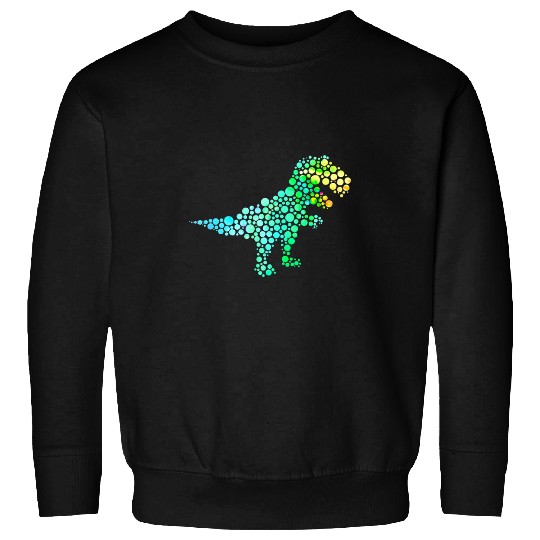 Dinosaur Dino Dot Day T Rex Dinosaur Lover Polka Dot Pattern International Sweatshirts