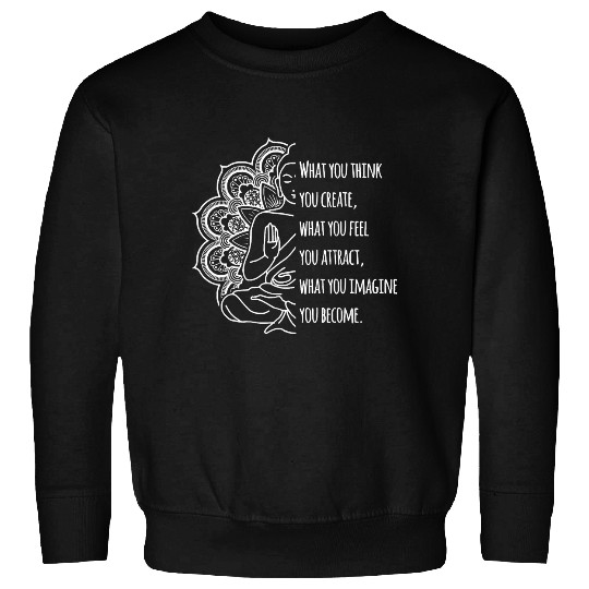 Law Of Attraction Spiritual Buddha Meditation Buddhist Sweatshirts