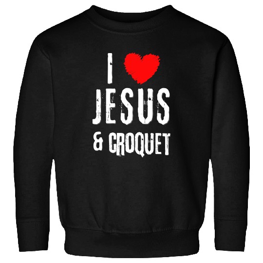 Christian vintages Grunge I Love JESUS CROQUET Christian Sweatshirts