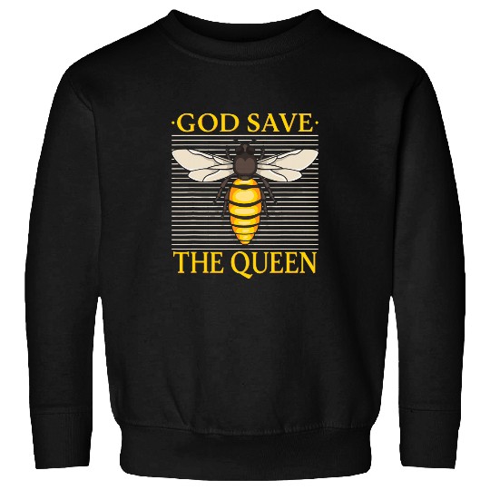 Bee Beekeeping God Save The Queen Honey Apiculture Bee Beekeeper Sweatshirts