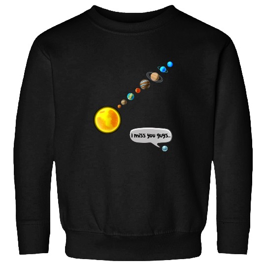 Astronomy Lover Funny Pluto and Solar System Space Science Astronomy Gift Sweatshirts