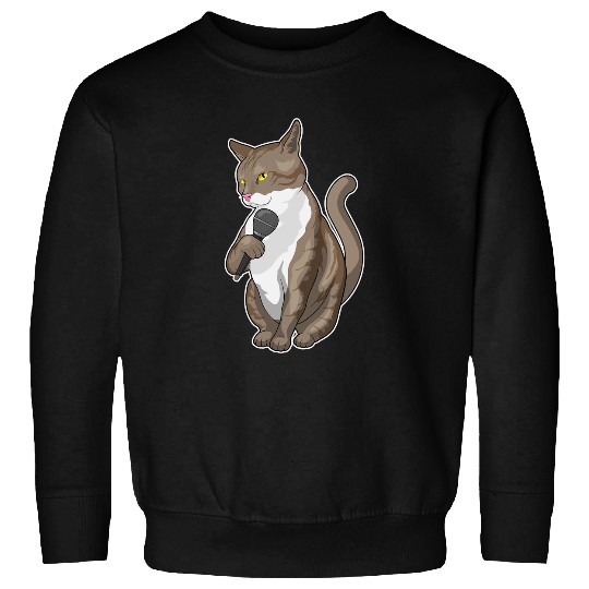 Cat Paws Singer Microphone Music Sweatshirts