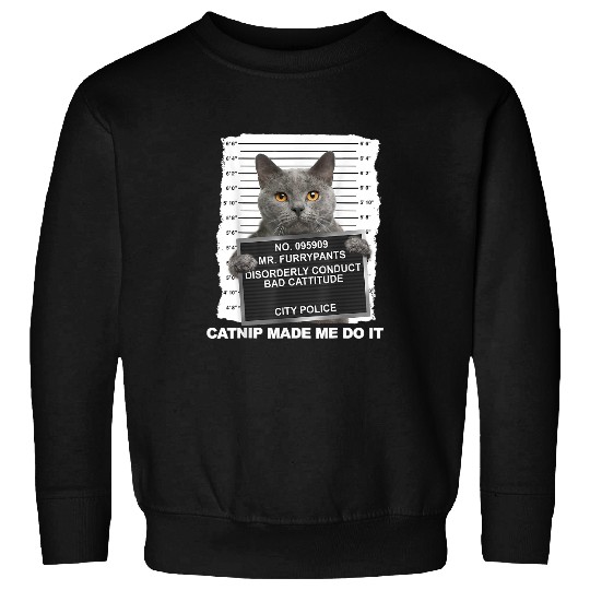 black cats Paws Catnip Made Me Do It Funny Cat 84 Sweatshirts