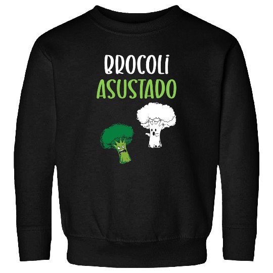 Broccoli Funny Scared Cauliflower Broccoli Sweatshirts