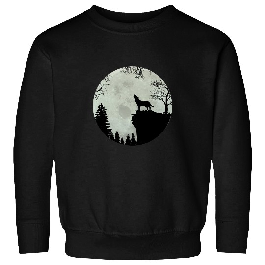 German Shepherd Dog Jault at Full Moon Sweatshirts