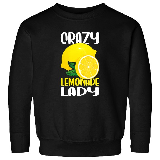 crazys Lemonade Lady Summer Time Lemon Drink Sweatshirts