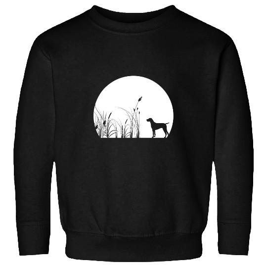 German Shorthair Pointer Cool Moon GSP SIlhouette MOM DAD Sweatshirts