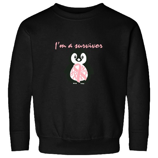 Breast Cancer Survivor Pride with Cute Penguin Sweatshirts