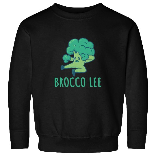 Brocco Lee Broccoli Bruce Vegan Vegetarian Pun 3 Sweatshirts