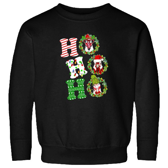 Chicken Poultry Christmas Santa Chicken Ho Ho Ho Holiday 86 Sweatshirts