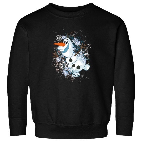 disney frozens olaf dancing in snowflakes graphic Sweatshirts