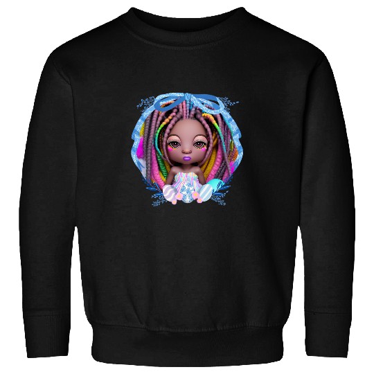Black Girl Easter Magic Brown Skin Girls Spring Easter Eggs 2 Sweatshirts