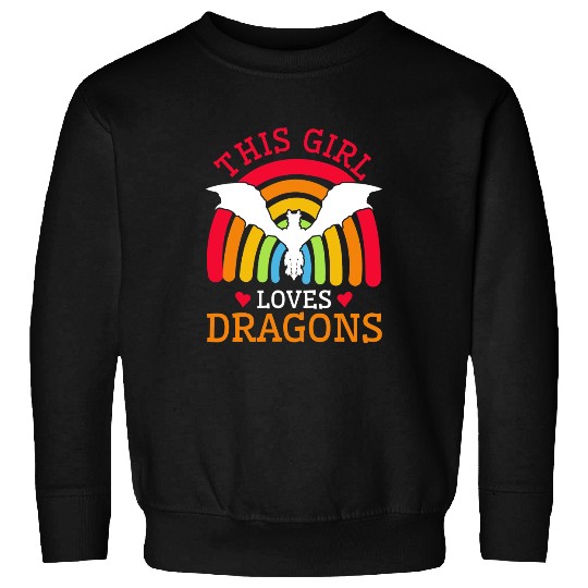 Dragon Animals Book This Girl Loves Dragons And Books Literature Bibliophile Sweatshirts