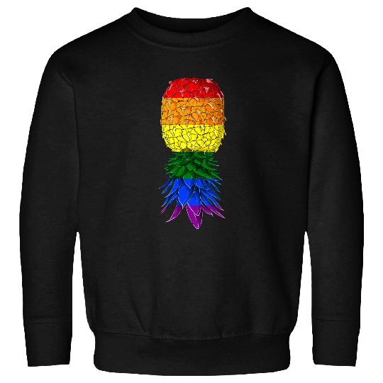LGBT Pride pineapples Upside Down Rainbow LGBT Gay Lesbian Pride Month Sweatshirts