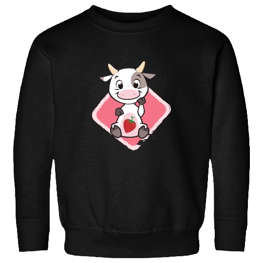 Cattle Cow Cute strawberry Cow Daisy Cattle Sweatshirts