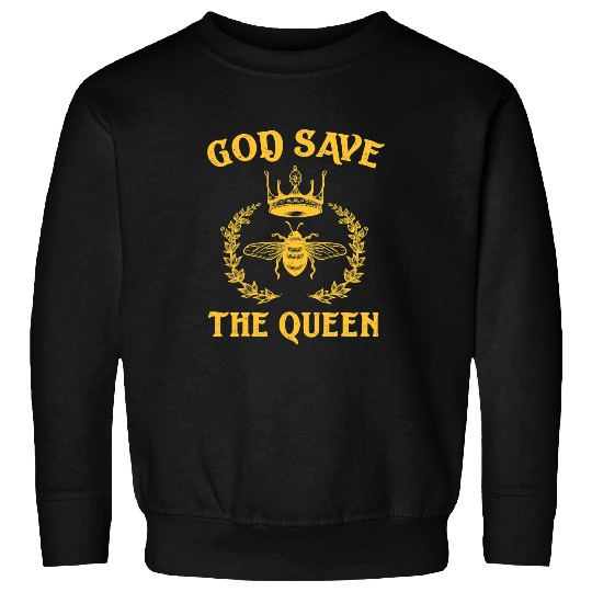 Bee Beekeeping God Save The Queen Bee Environmental Beekeeper49 Beekeeper Sweatshirts