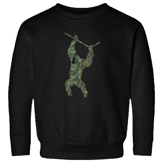 Military Chimpanzee Camo Print US Monkey Veteran Men Gift 2 Sweatshirts