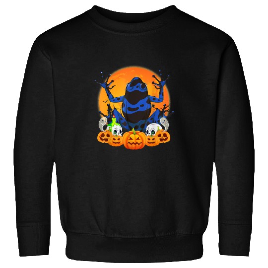Frog Gift Scary Pumpkin Skull Witch Poison Dart Frog Halloween 124 Sweatshirts