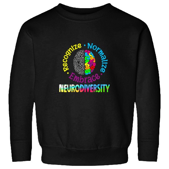 Autistic Neurodiversity Autism Spectrum ASD ADHD Rainbow Brain8 Sweatshirts