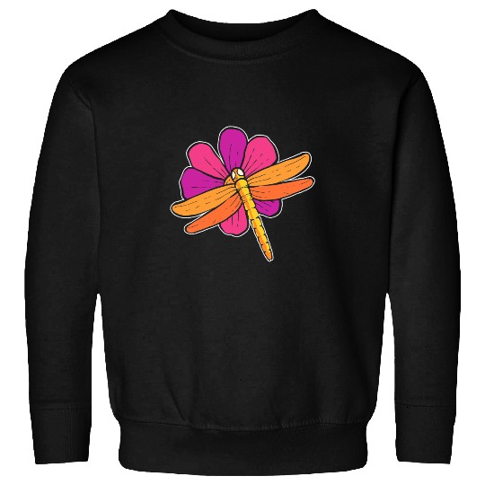 Dragonfly Flower Botanist Sweatshirts