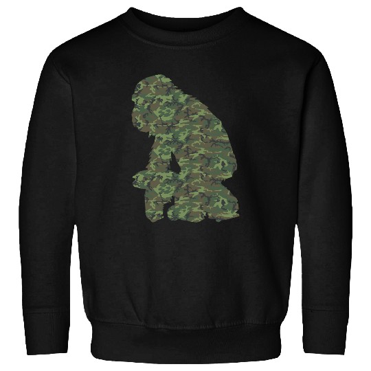 Military Chimpanzee Camo Print US Monkey Veteran Men Gift 4 Sweatshirts