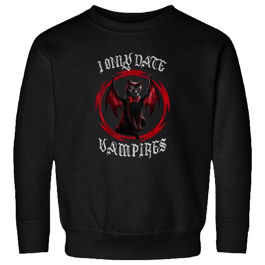 black cats Paws Kitty Vampire Red Moon Sweatshirts
