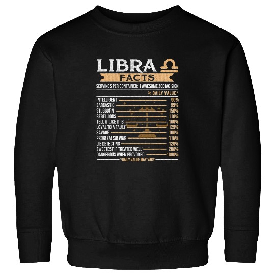 Libra Facts Astrology Horoscope Zodiac Sign Sweatshirts