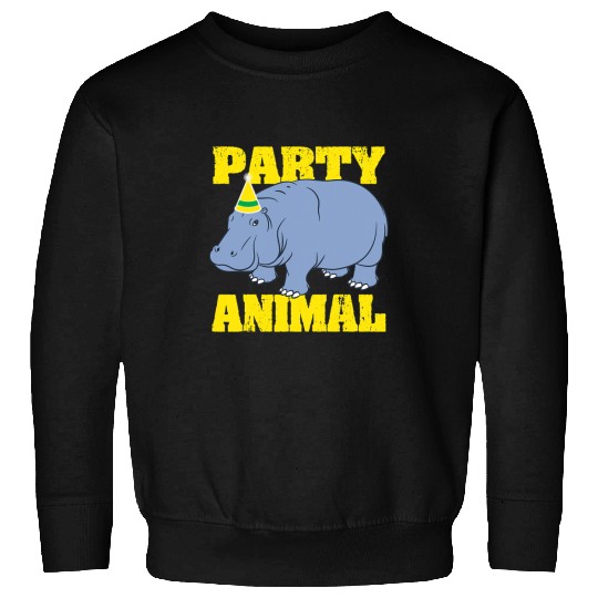 Hippo Gift Funny Birthday Party Animal 7 Sweatshirts