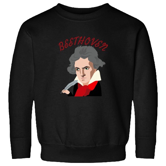 Classic Big Head Beethoven Classical Music Composer Sweatshirts
