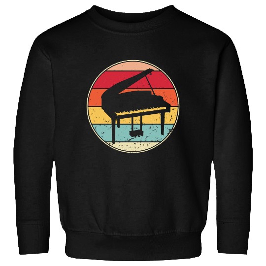 Piano Music vintages Piano Retro Piano Silhouette Musical Classical Music 2 Sweatshirts