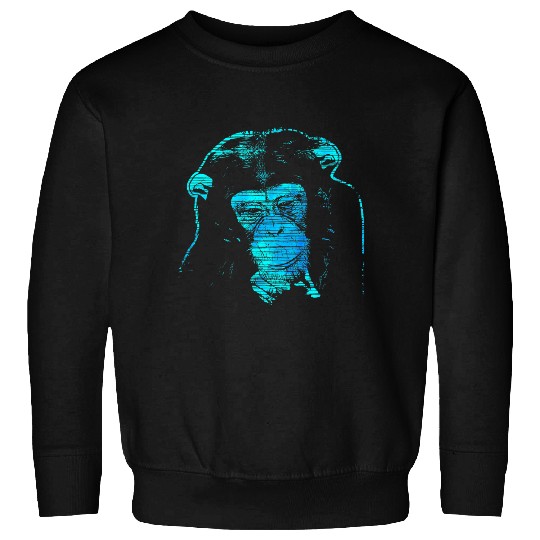 Monkey chimpanzee thoughtful wild animal primate nature Sweatshirts