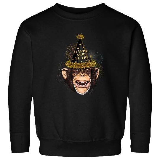 Monkey Lover New Year Monkey Face New Years Eve Party Countdown Primate311 Sweatshirts