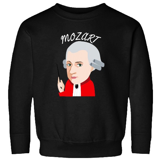 Famous Music Genius Classical Music Composer Big Head Mozart Sweatshirts
