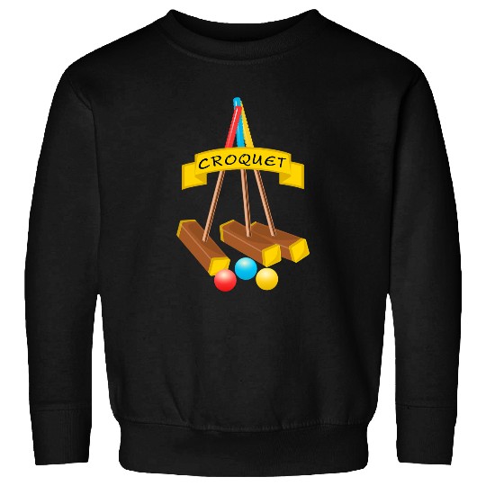 Colorful Croquet Mallets and ball Sweatshirts