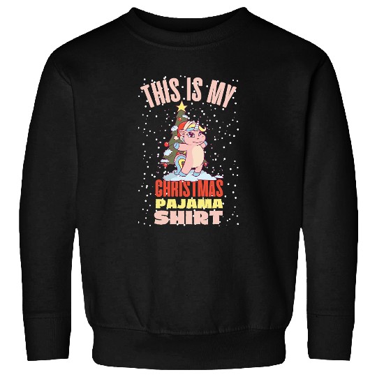 Unicorns Pony This is my Christmas Pajama Christmas Unicorns Tree 79 Sweatshirts