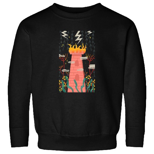 Tower vintages Tarot Card Magic Occult Supernatural Sweatshirts