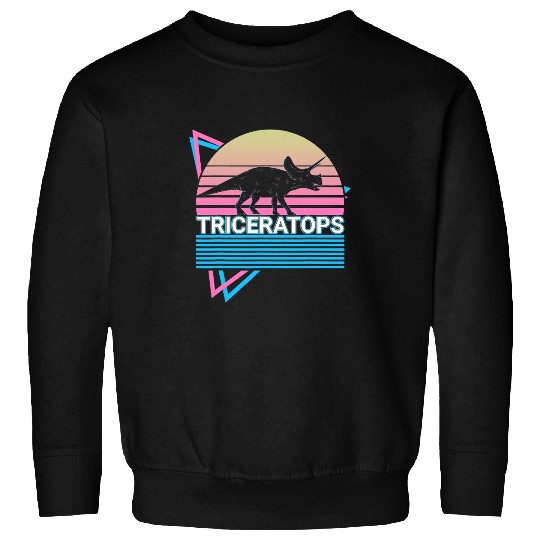 Dinosaur Dino Triceratops Dinosaur Retro1 Sweatshirts