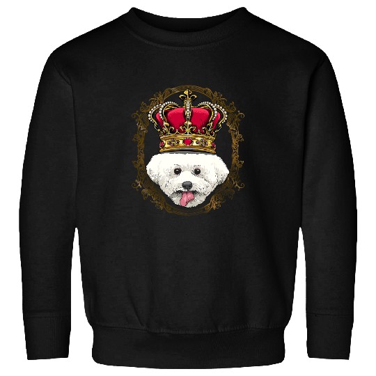 Dog Bichon Frise King Bichon Frise With CrownQueen Bichon Frise Dog 318 Sweatshirts