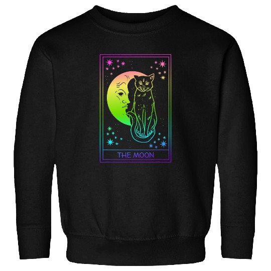 The Moon Tarot Card Black Magic Witchcraft Fortune Telling Sweatshirts